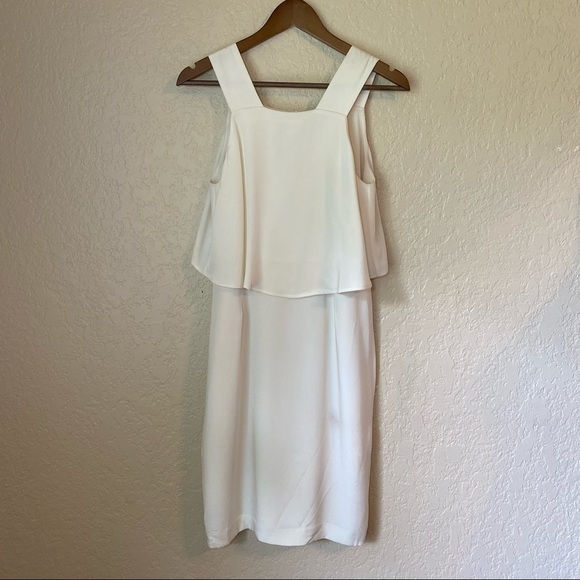 Theory 100% Silk White Cocktail Dress Size 4 - Picture 2 of 11